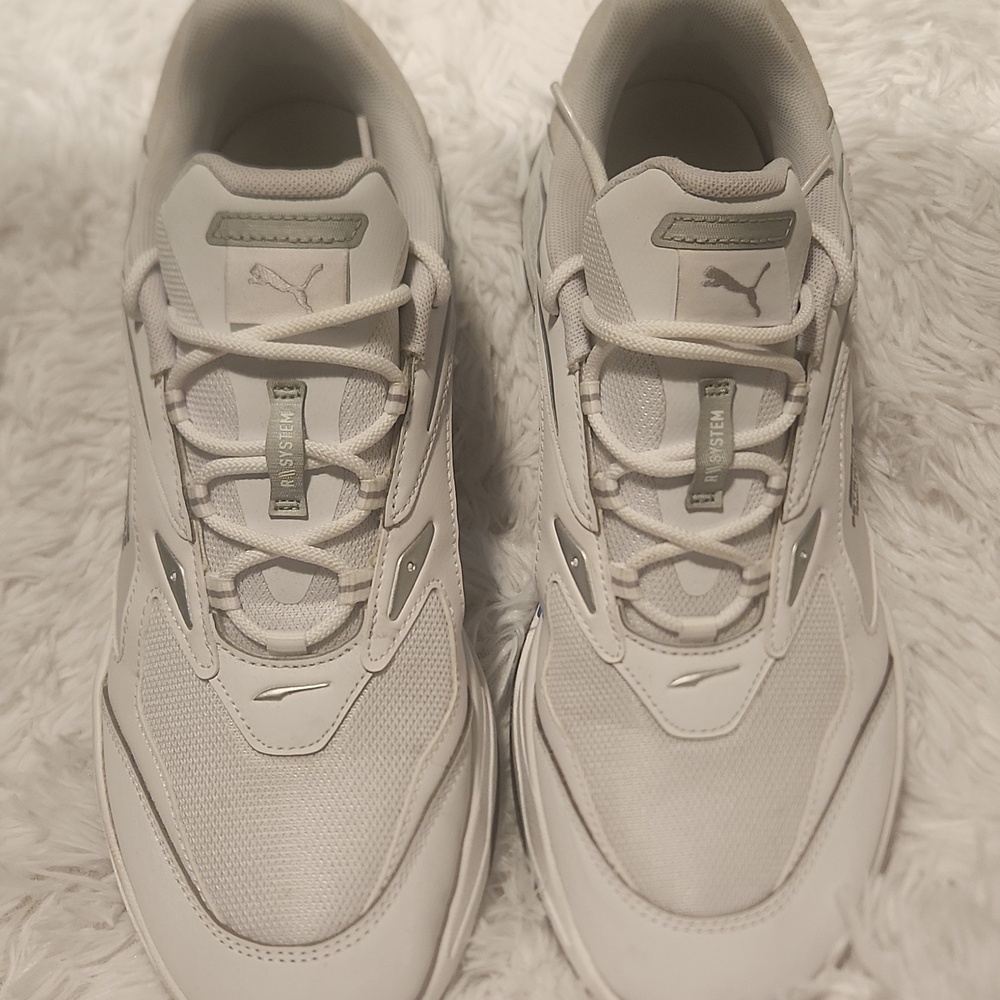 Puma Petronas F-1 White Sneakers with Blue Accents